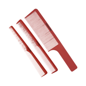 Set 3 piepteni profesionali frizerie BaBylissPRO roșii 9 si 7 inch