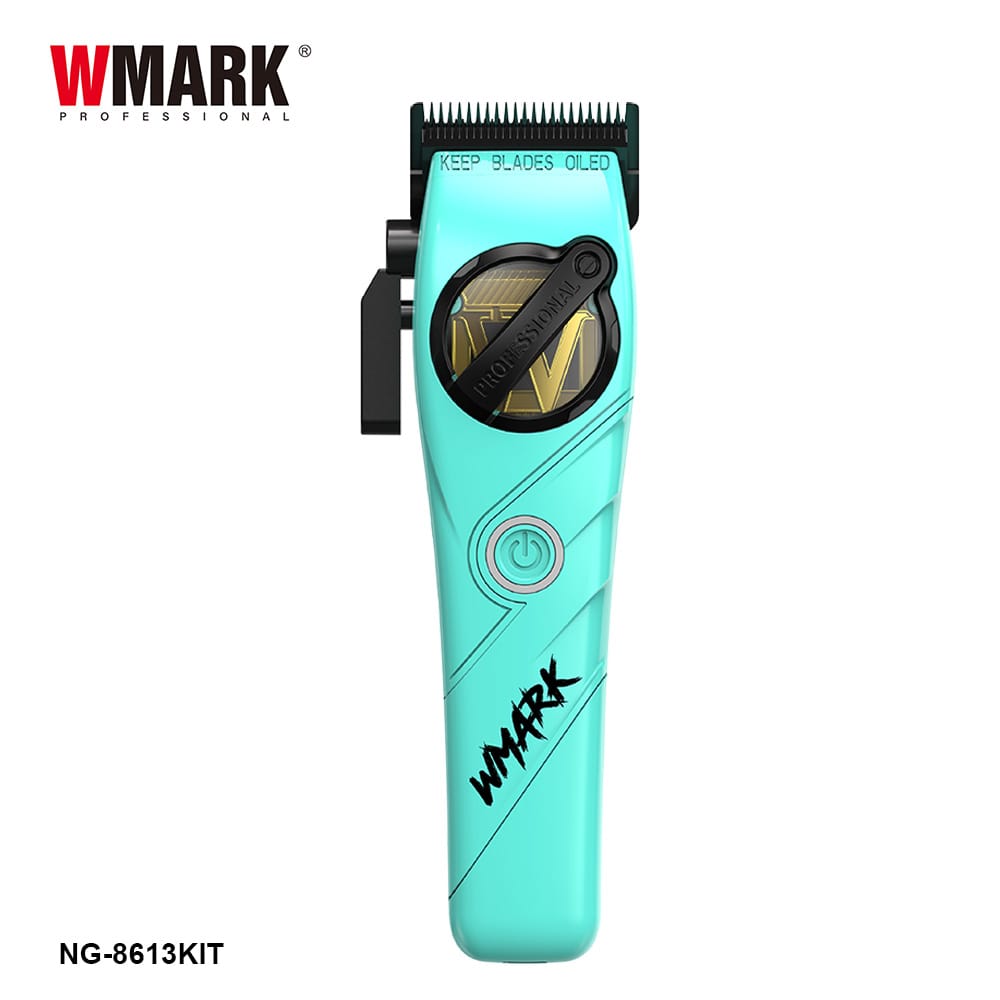 KIT WMARK NG-8613 Turcoaz – Mașină de tuns + Trimmer profesional - imagine 5