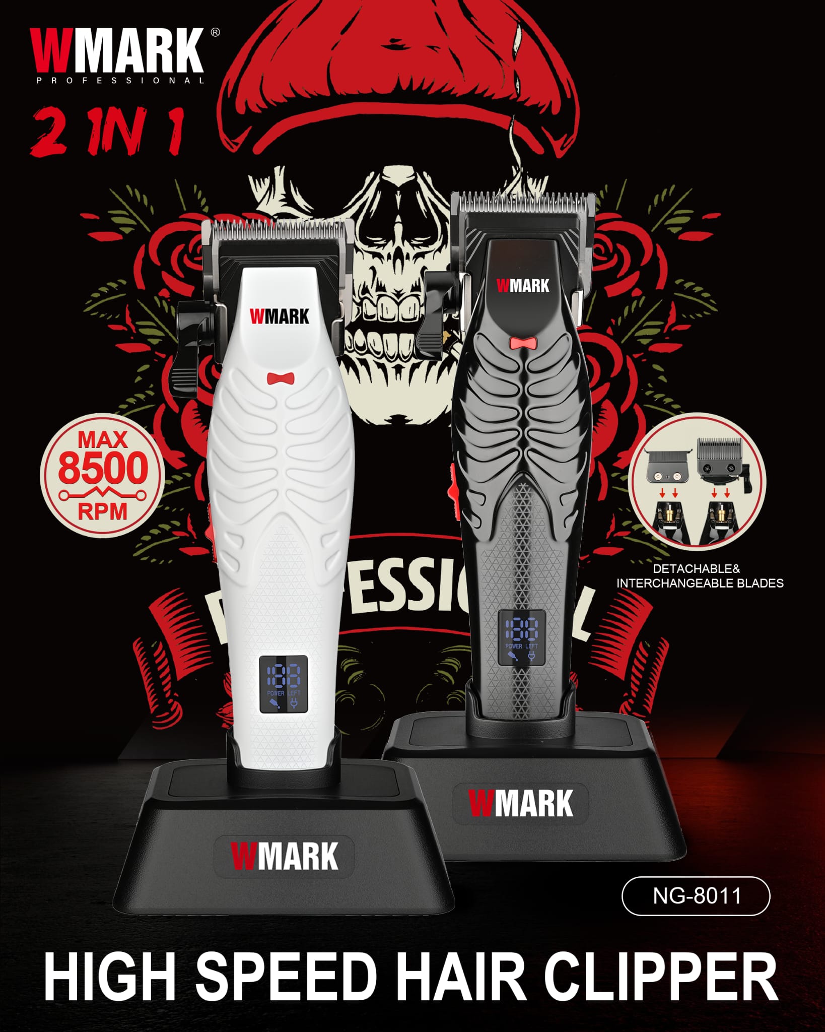 Aparat de tuns profesional WMARK NG-8011 2 în 1