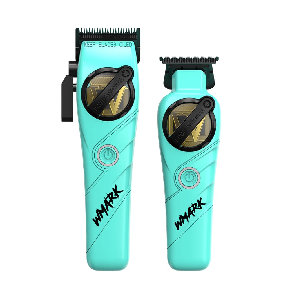 KIT WMARK NG-8613 Turcoaz – Mașină de tuns + Trimmer profesional - imagine 2