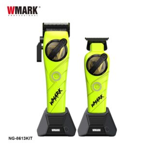 Kit WMARK NG-8613 Verde Neon cu mașină de tuns și trimmer profesional