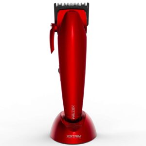 Mașină de tuns profesională XSTRIM XS PRIME Roșu cu motor brushless și lamă DLC