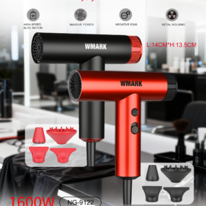Uscător de păr profesional WMARK NG-9122 Mini High Speed cu motor BLDC 105.000 RPM și tehnologie Ionic