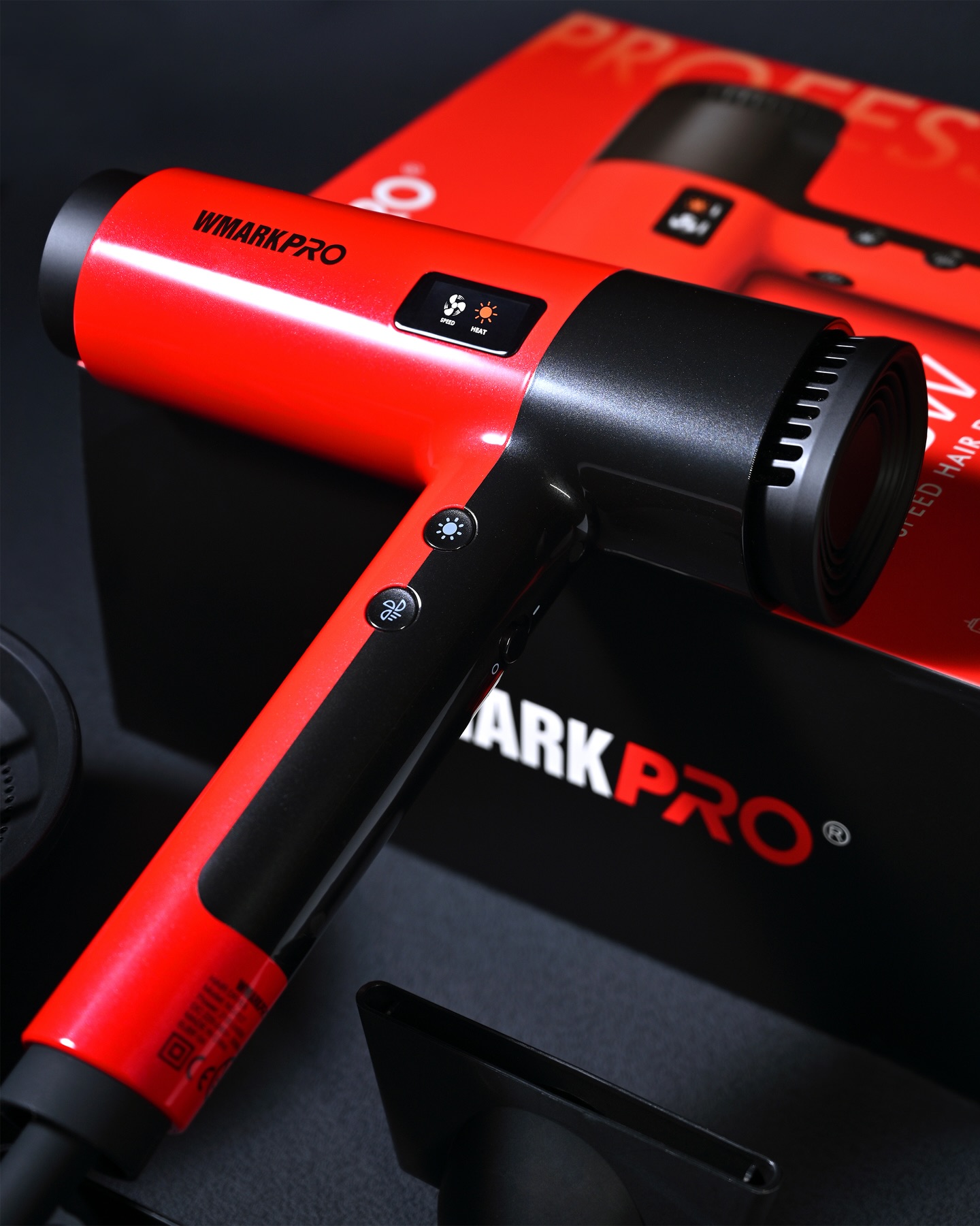 Uscător de păr profesional WMARK NG-9127 High Speed 2400 W – Roșu - imagine 5