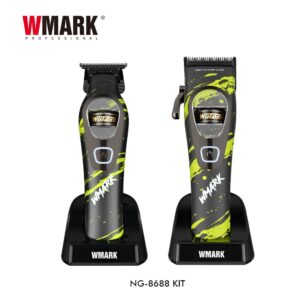 Kit profesional WMARK NG-8688 cu mașină de tuns și trimmer BLDC