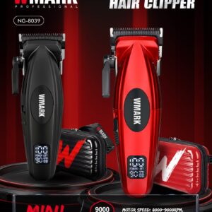 WMARK NG-8039 MINI – MAȘINĂ DE TUNS PROFESIONALĂ 9000 RPM, NEGRU / ROȘU
